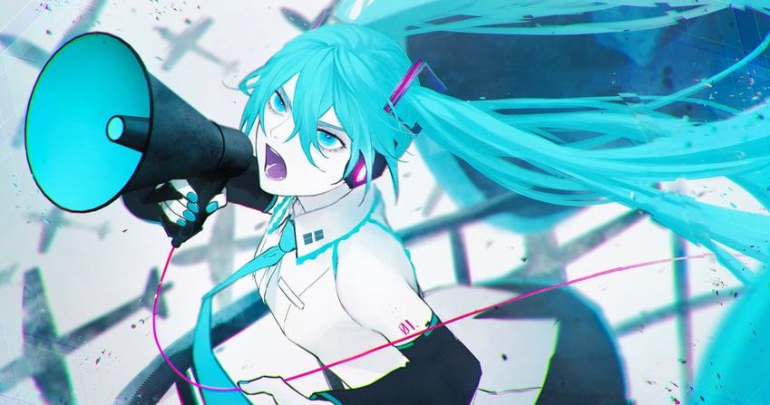 hatsune miku (vocaloid and 1 more) drawn by shion_(reira)