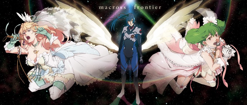 sheryl nome, ranka lee, and saotome alto (macross and 1 more) drawn by goumoto