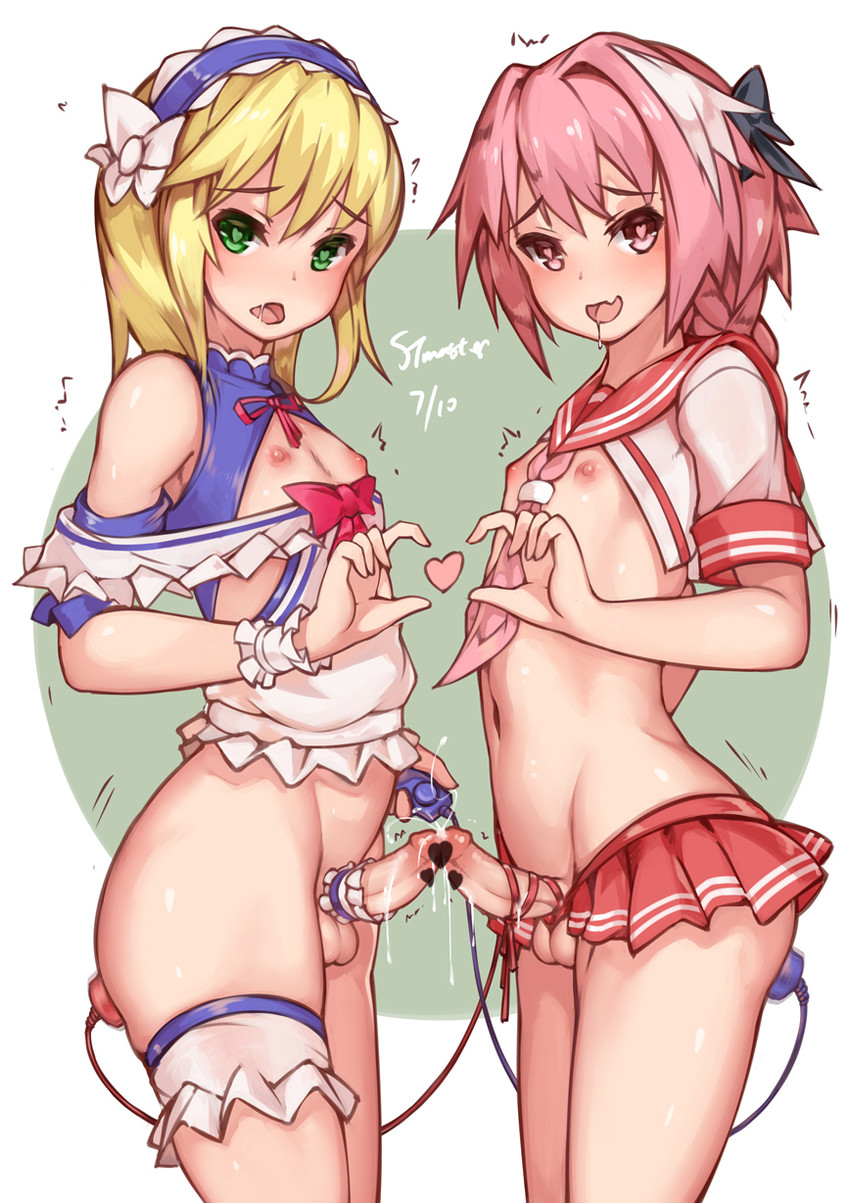astolfo and chevalier d'eon (fate and 2 more) drawn by stmast