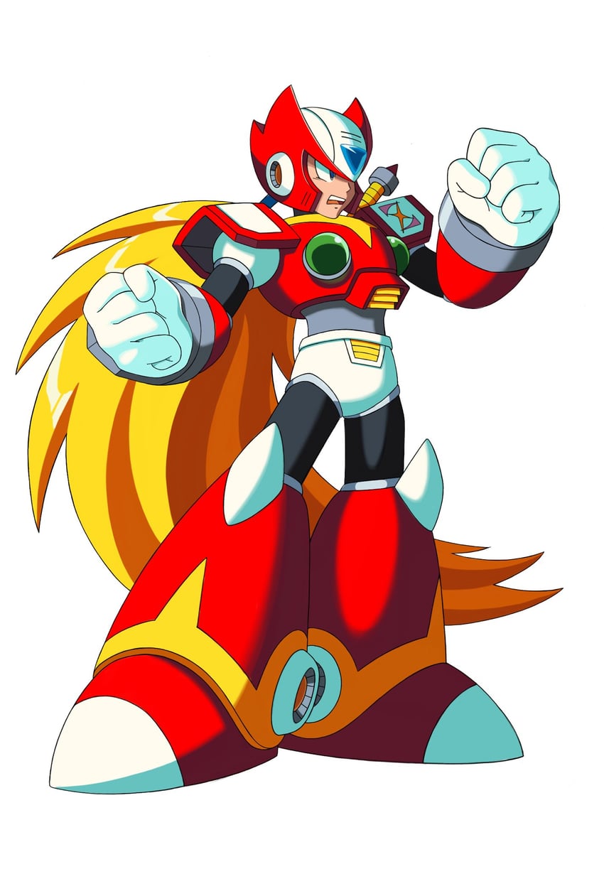 zero (mega man and 2 more) drawn by sprinqgueen