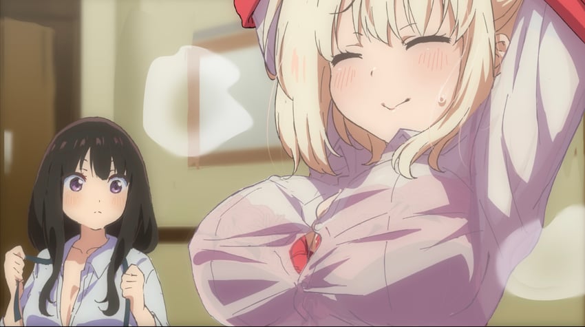 nishikigi chisato and inoue takina (lycoris recoil) drawn by or2_(sahr7857)