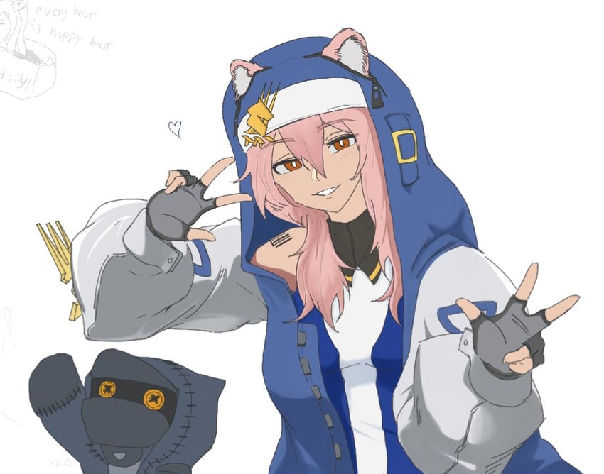 doctor, bridget, and gravel (arknights and 2 more) drawn by dokonjou_(odossan)