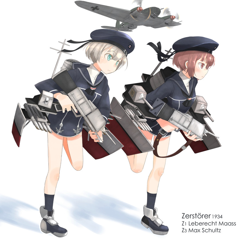 z1 leberecht maass and z3 max schultz (kantai collection) drawn by kitsuneno_denpachi