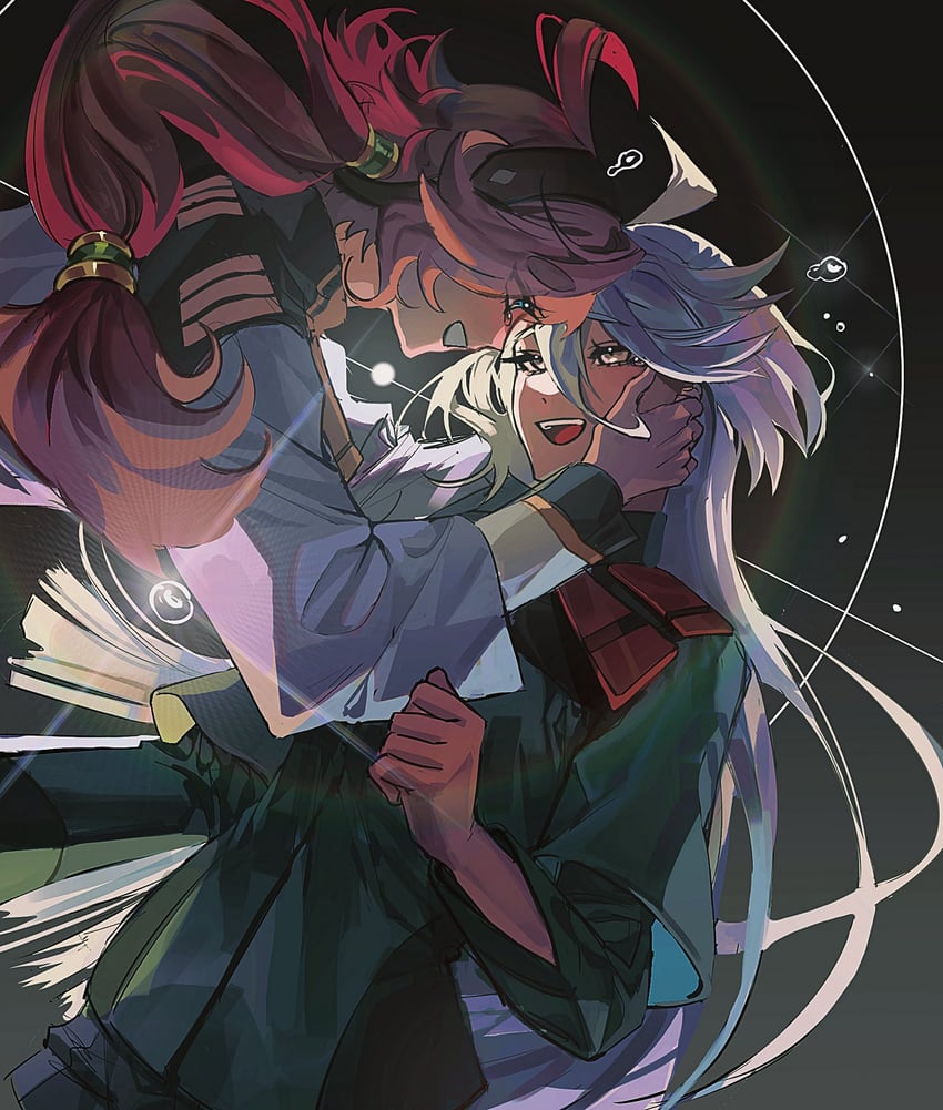 suletta mercury and miorine rembran (gundam and 1 more) drawn by tkffuwnj_ing