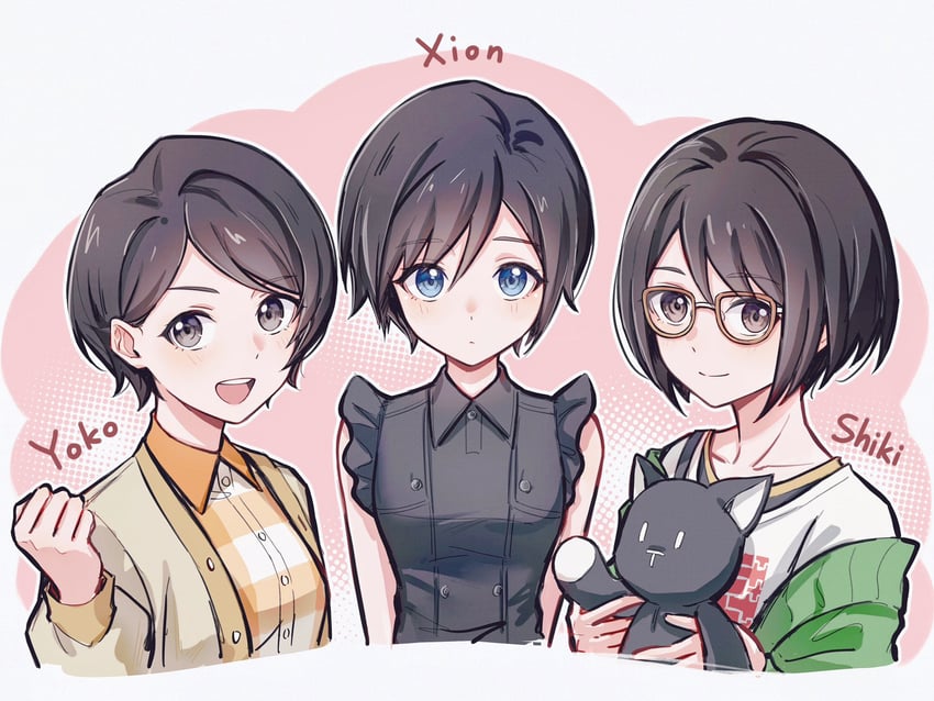 xion, misaki shiki, nyantan, and fukunaga yoko (kingdom hearts and 5 more) drawn by ikooto111