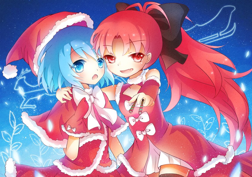 miki sayaka and sakura kyoko (mahou shoujo madoka magica) drawn by emia_wang