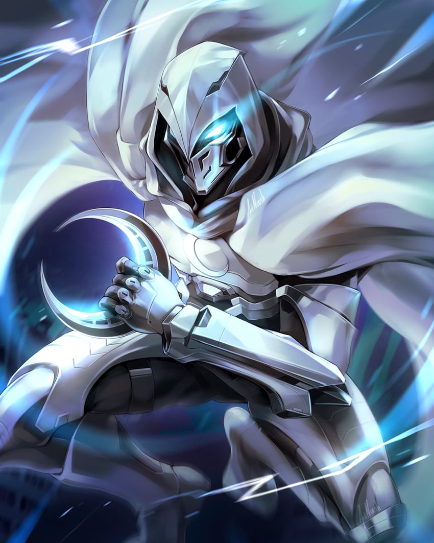 moon knight (marvel and 1 more) drawn by artnoush