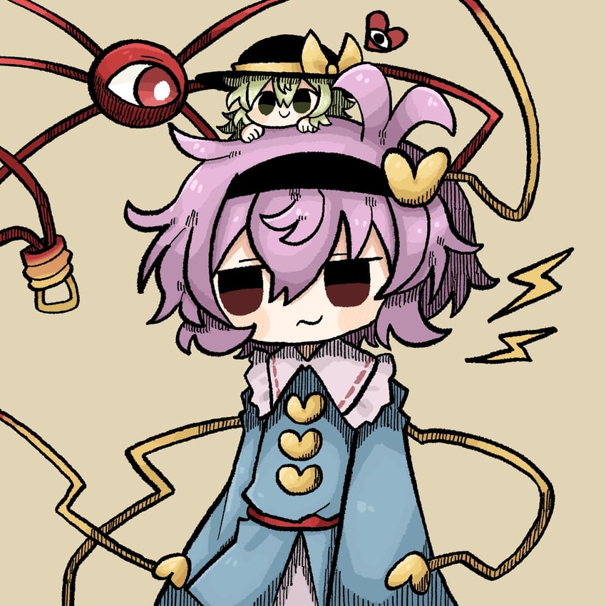 komeiji koishi and komeiji satori (touhou) drawn by zunusama