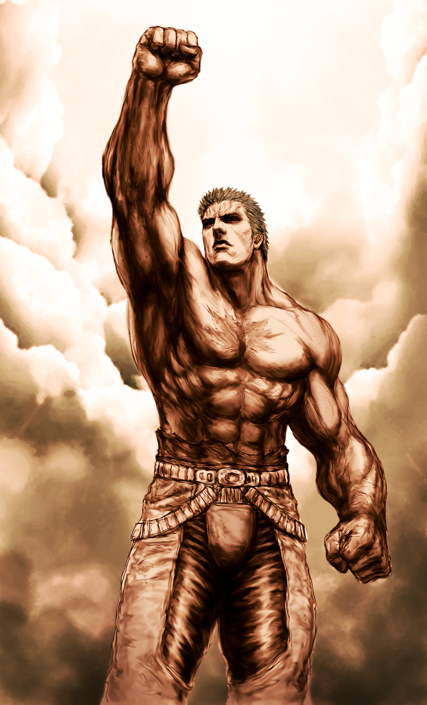 raoh and utsumi kenji (hokuto no ken) drawn by tsunetarou_(yasu)