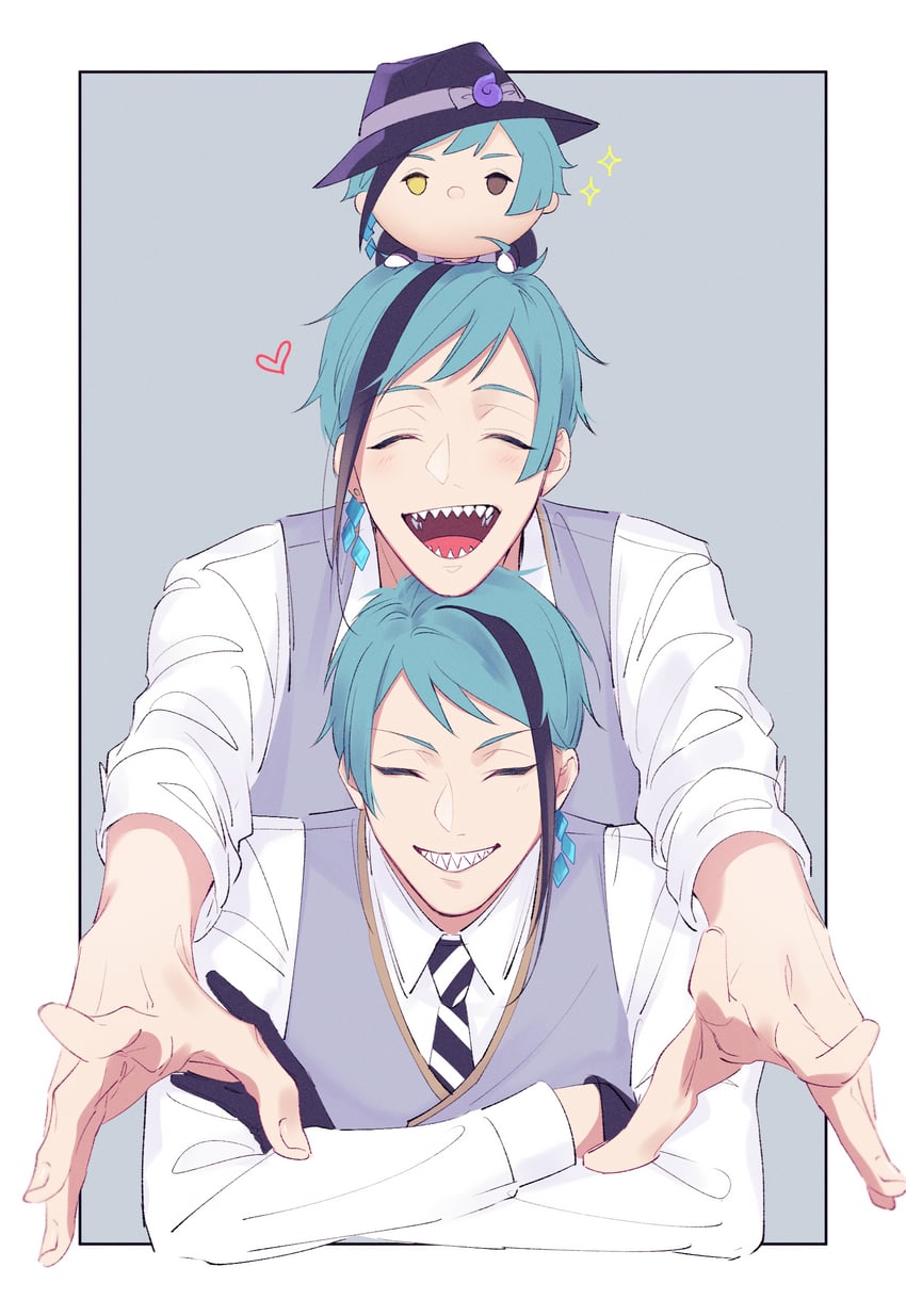 floyd leech and jade leech (twisted wonderland and 1 more) drawn by michihito