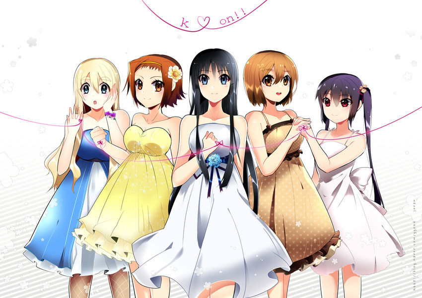 akiyama mio, nakano azusa, hirasawa yui, tainaka ritsu, and kotobuki tsumugi (k-on!) drawn by jeran_(ggokd)