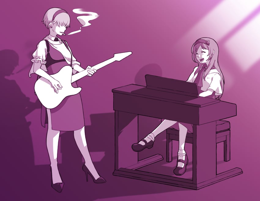 alice margatroid, ichigo, and jigen (touhou and 1 more) drawn by ukiwagirl