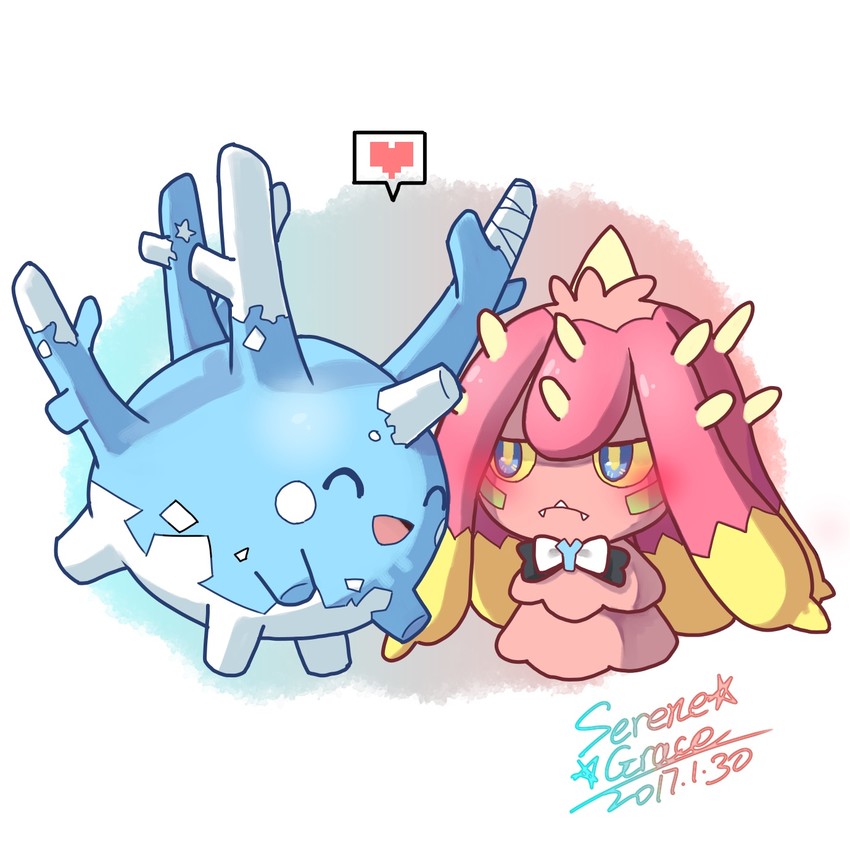 corsola and mareanie (pokemon) drawn by akane_akane