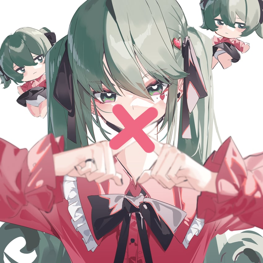 hatsune miku (vocaloid and 1 more) drawn by qtian