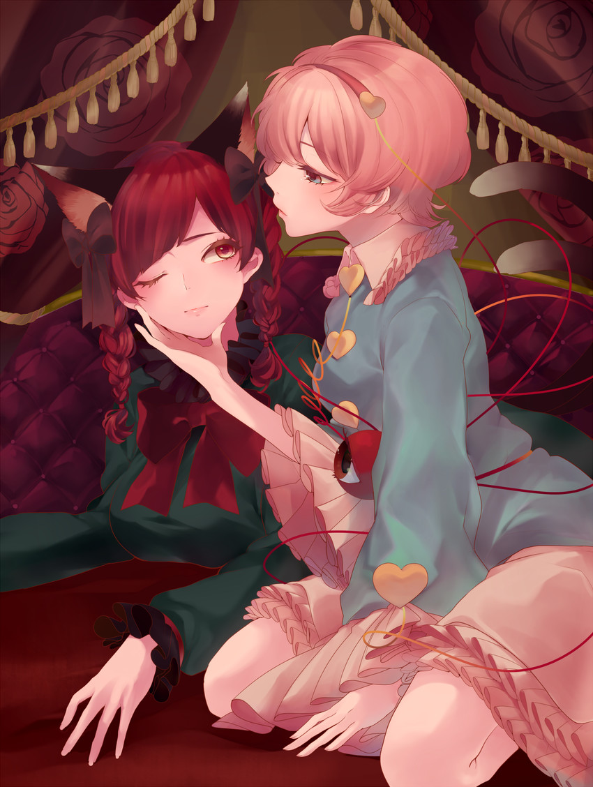 komeiji satori and kaenbyou rin (touhou) drawn by neko-san_(dim.dream)