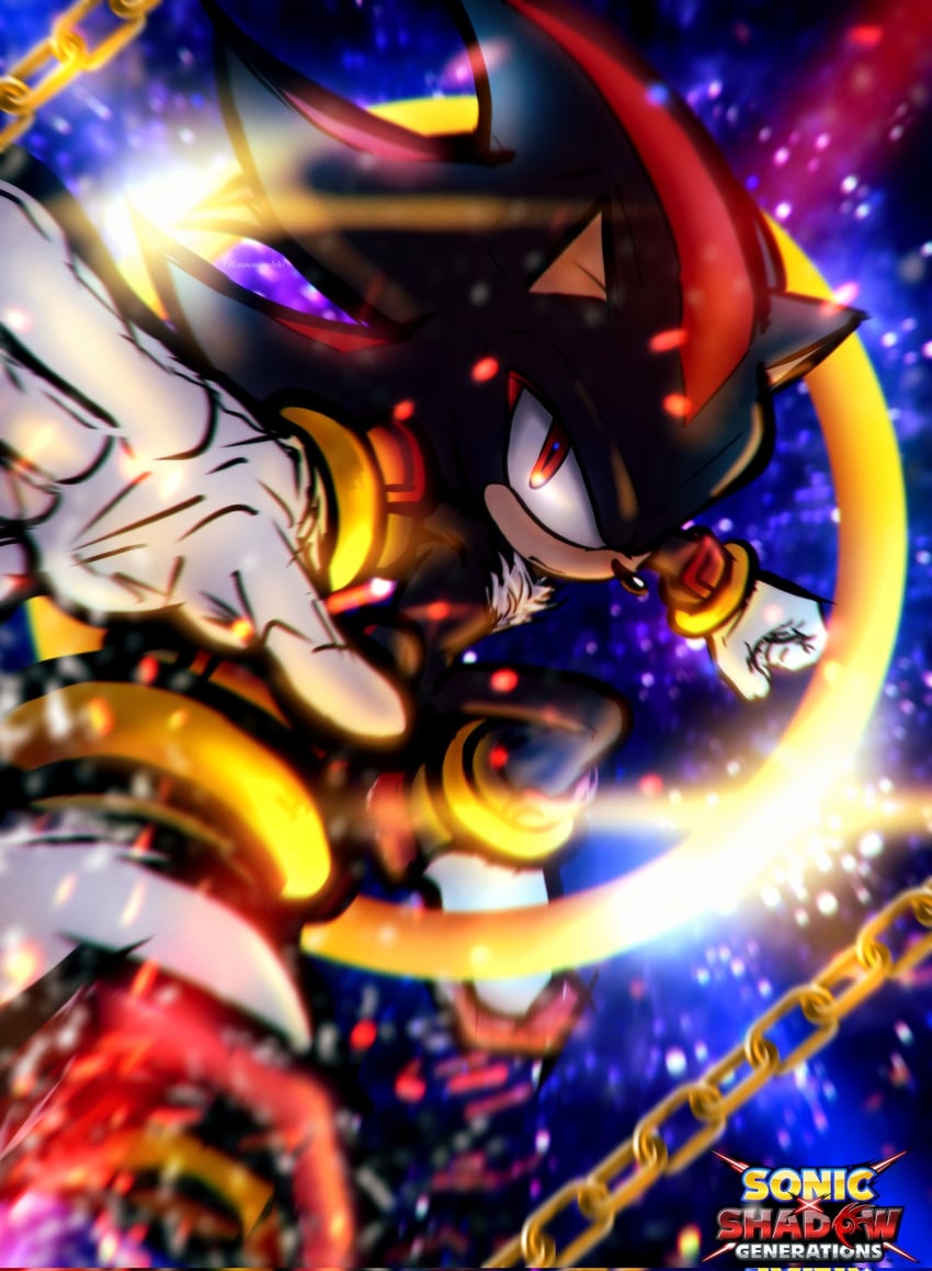 shadow the hedgehog (sonic and 2 more) drawn by myeolch_503