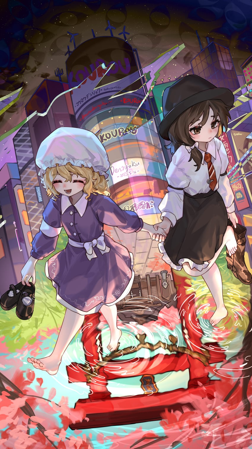 usami renko and maribel hearn (touhou) drawn by kourou_(kouroukun)