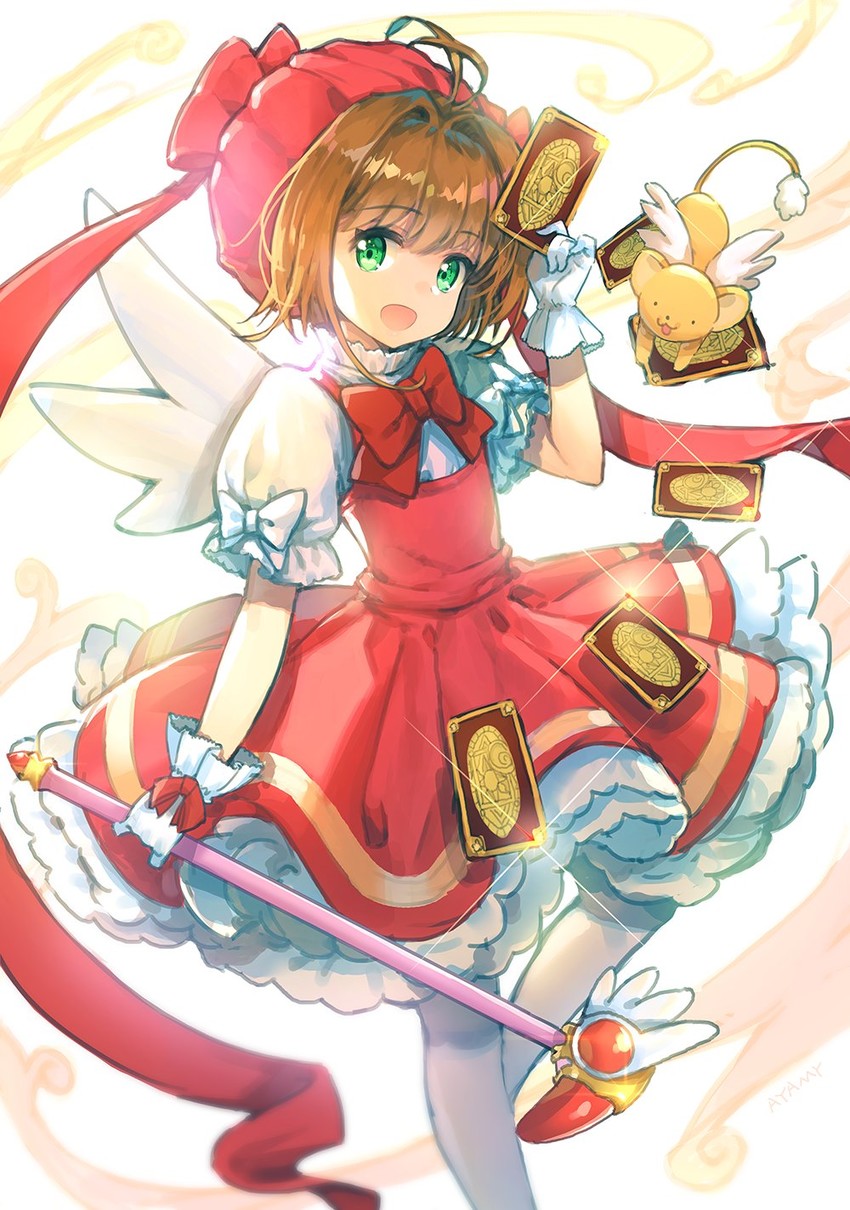 kinomoto sakura and kero (cardcaptor sakura) drawn by ayamy