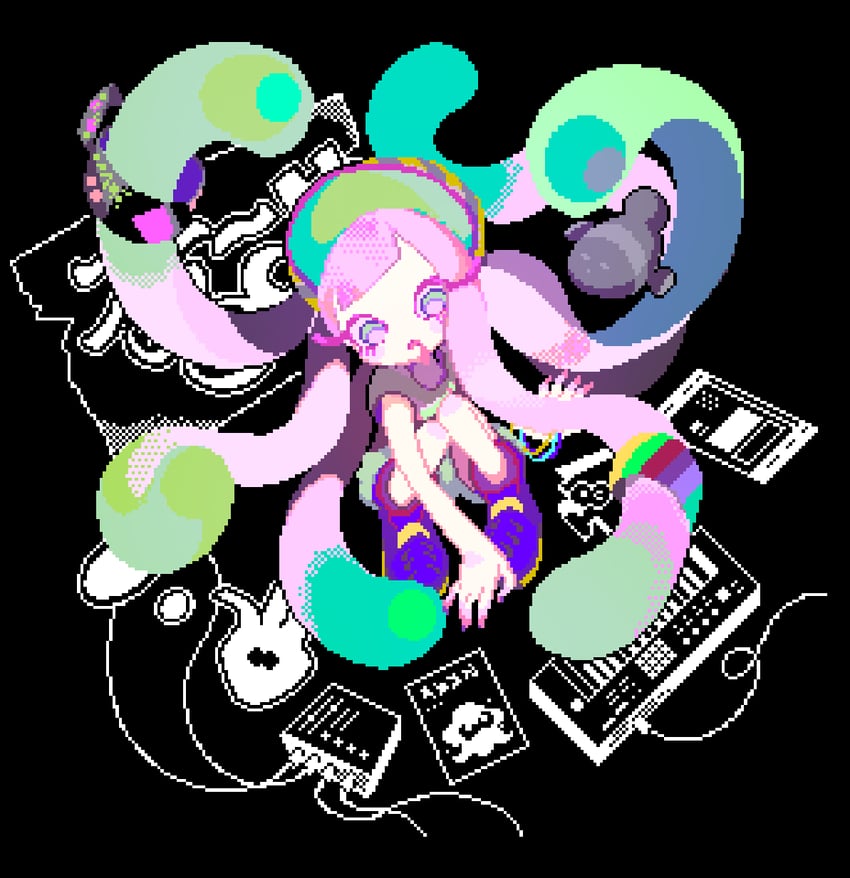 harmony and harmony's clownfish (splatoon and 1 more) drawn by nekoolantern