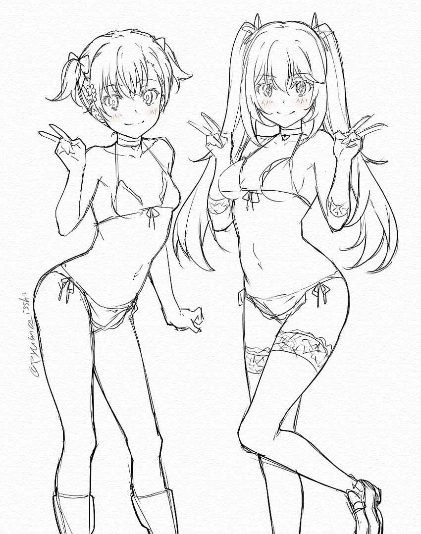 misaka mikoto and shokuhou misaki (toaru majutsu no index and 1 more) drawn by isshi_pyuma
