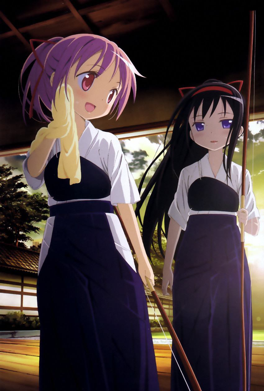 akemi homura and kaname madoka (mahou shoujo madoka magica and 1 more) drawn by nakamura_naoto