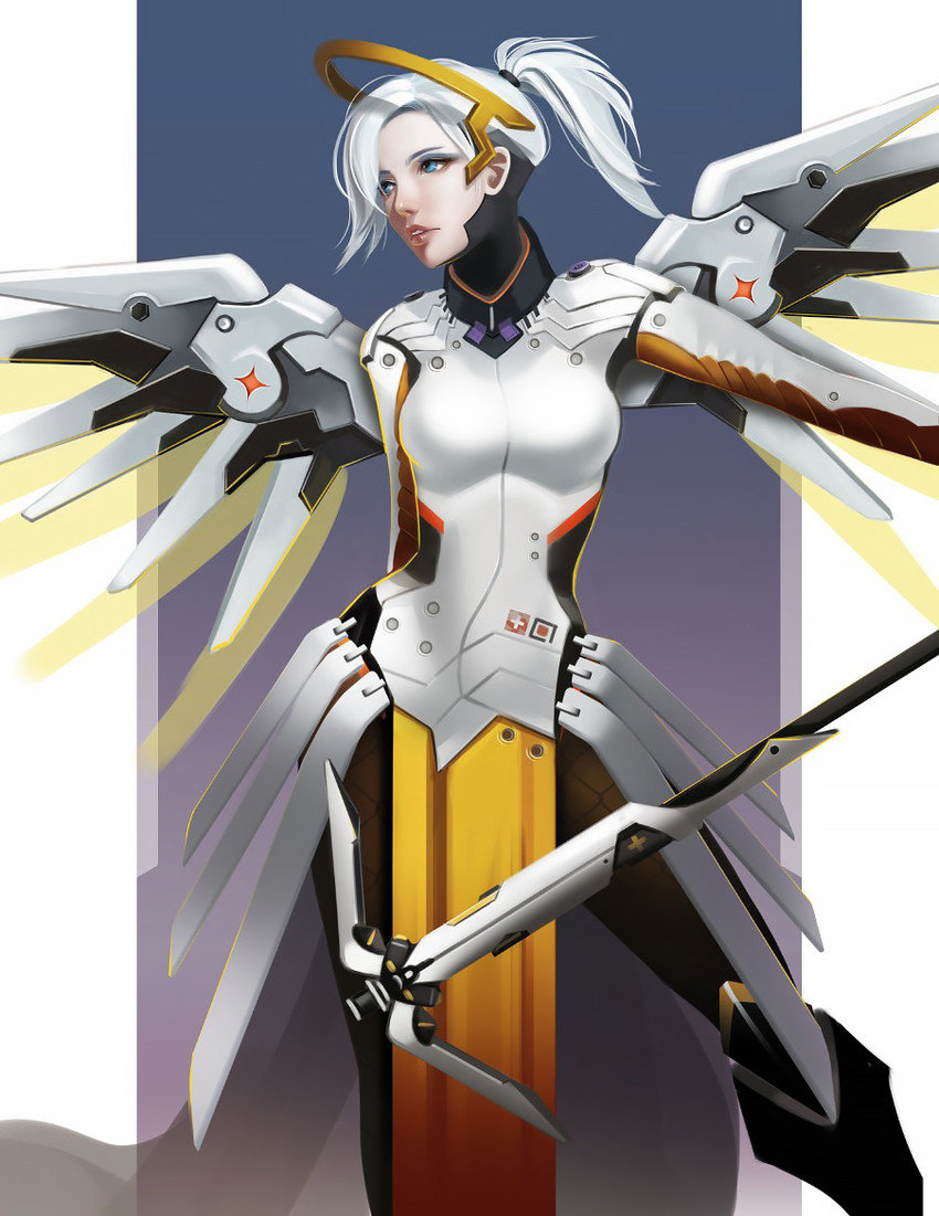 mercy (overwatch and 1 more) drawn by jeny_wang