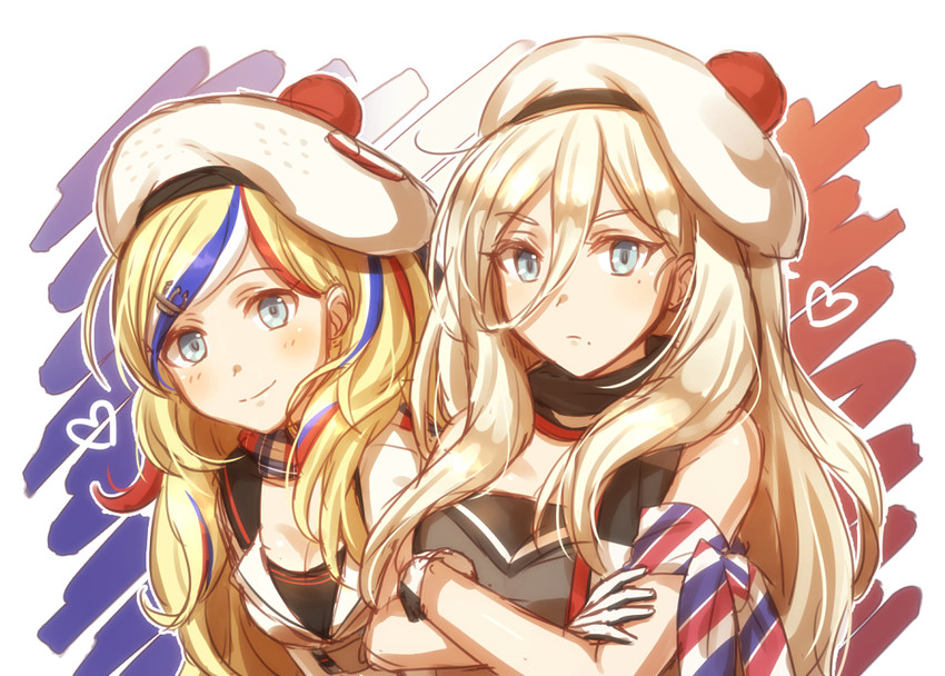 richelieu and commandant teste (kantai collection) drawn by mika_(1020mk)