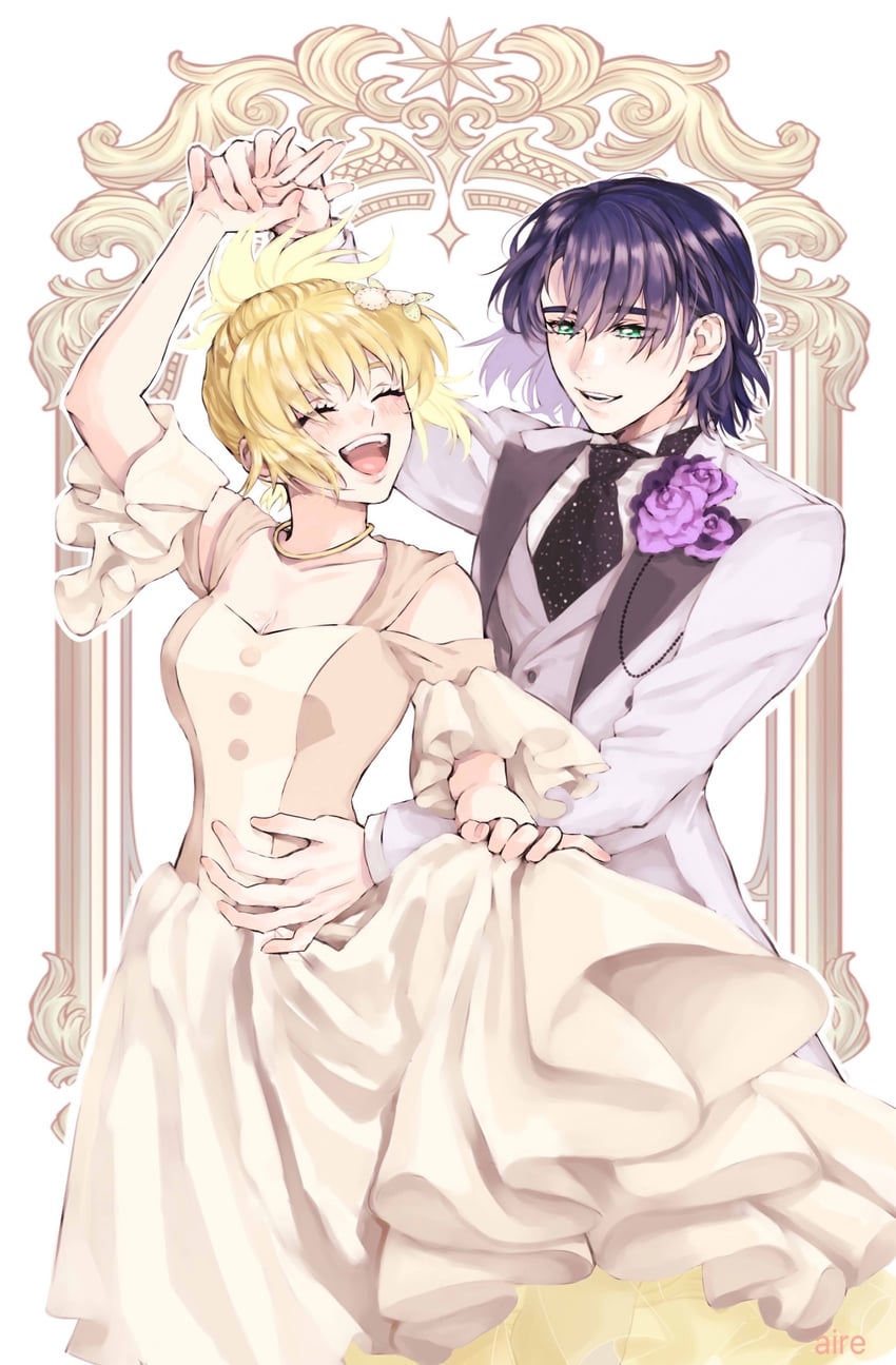 cagalli yula athha and athrun zala (gundam and 2 more) drawn by a_ire