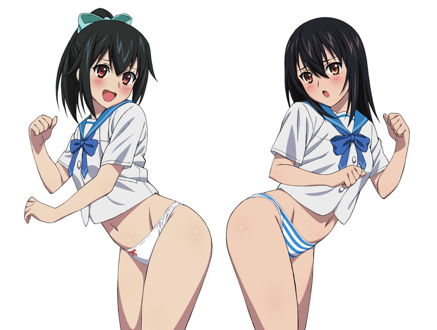 himeragi yukina and akatsuki nagisa (strike the blood) drawn by mokke_(mokke99)