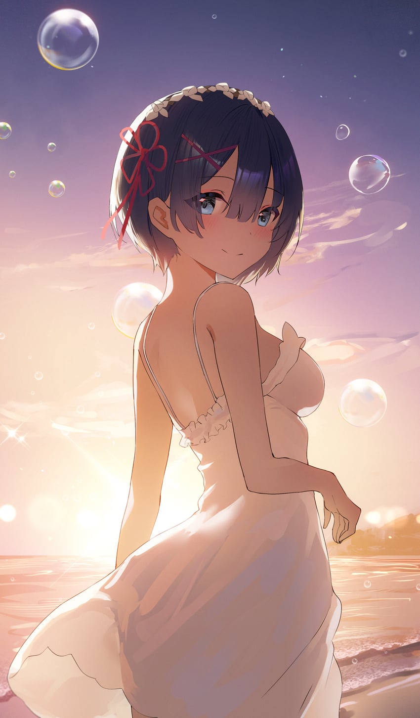 rem (re:zero kara hajimeru isekai seikatsu) drawn by usagi_(786113654)