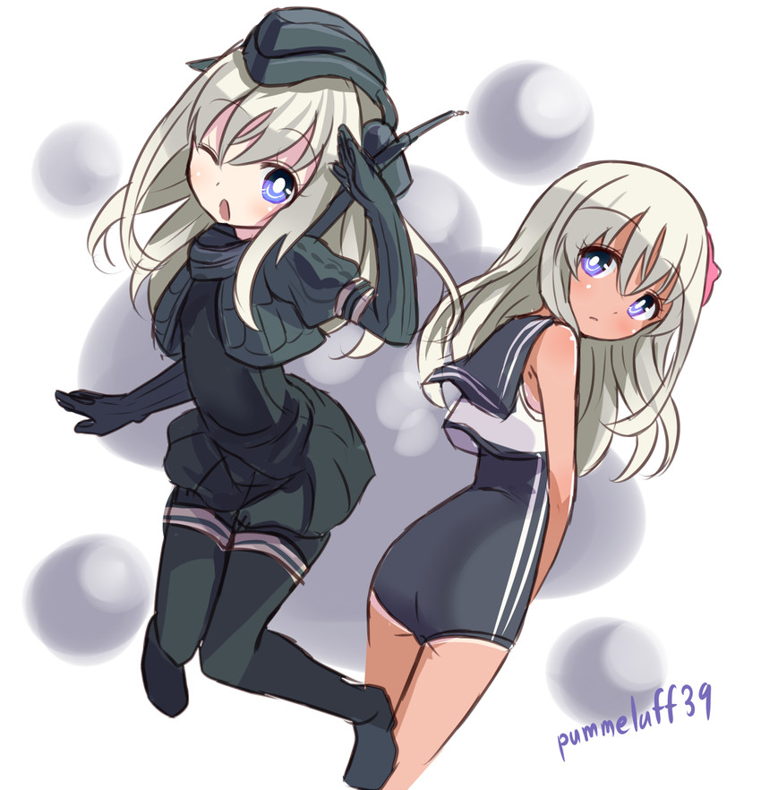 ro-500 and u-511 (kantai collection) drawn by shipii_(jigglypuff)