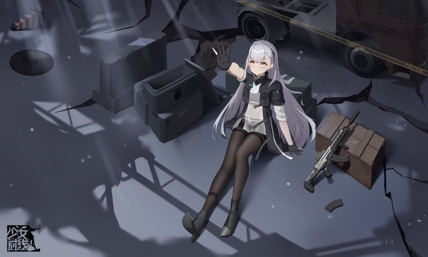 ak-alfa and tololo (girls' frontline and 1 more) drawn by gan_gan
