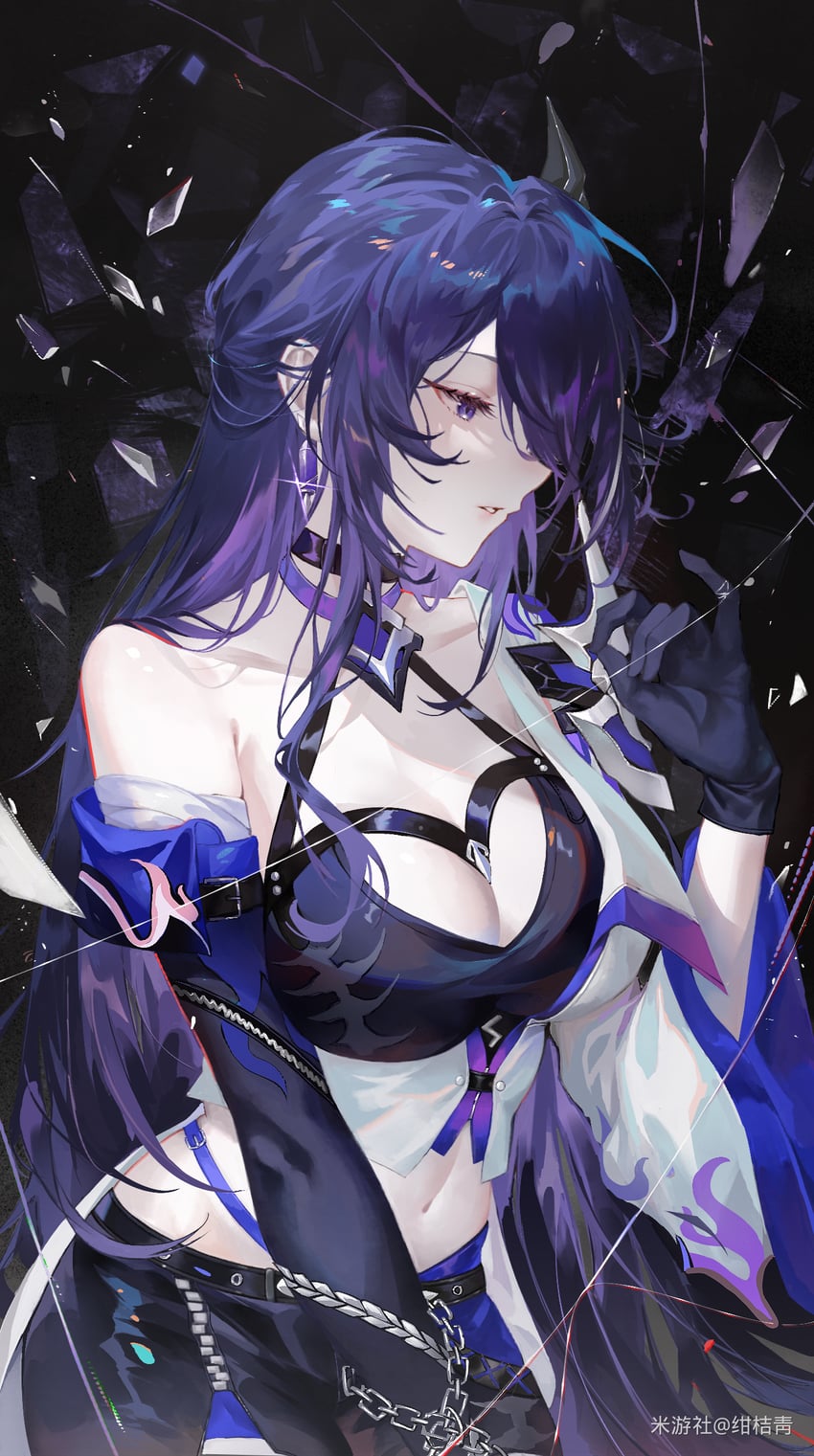 acheron (honkai and 1 more) drawn by ju_you_mio