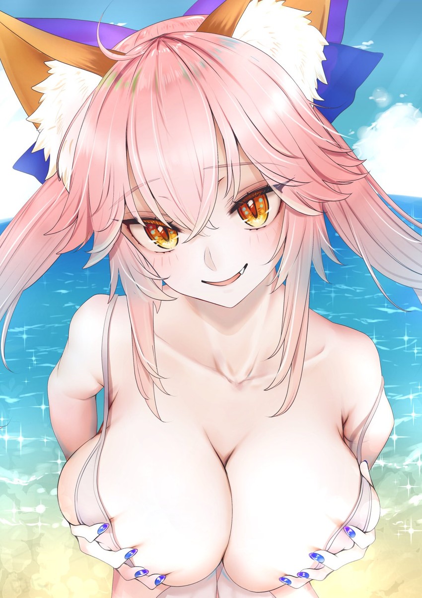tamamo and tamamo no mae (fate and 2 more) drawn by uminosobadashi