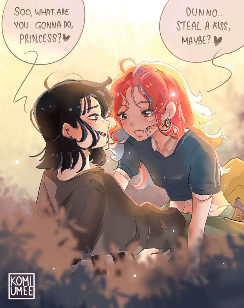 koga mitsuki and oosawa aya (kininatteru hito ga otoko ja nakatta) drawn by komiumee