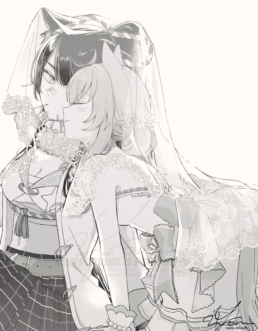 narita brian and mayano top gun (umamusume) drawn by yonu_(yonurime)