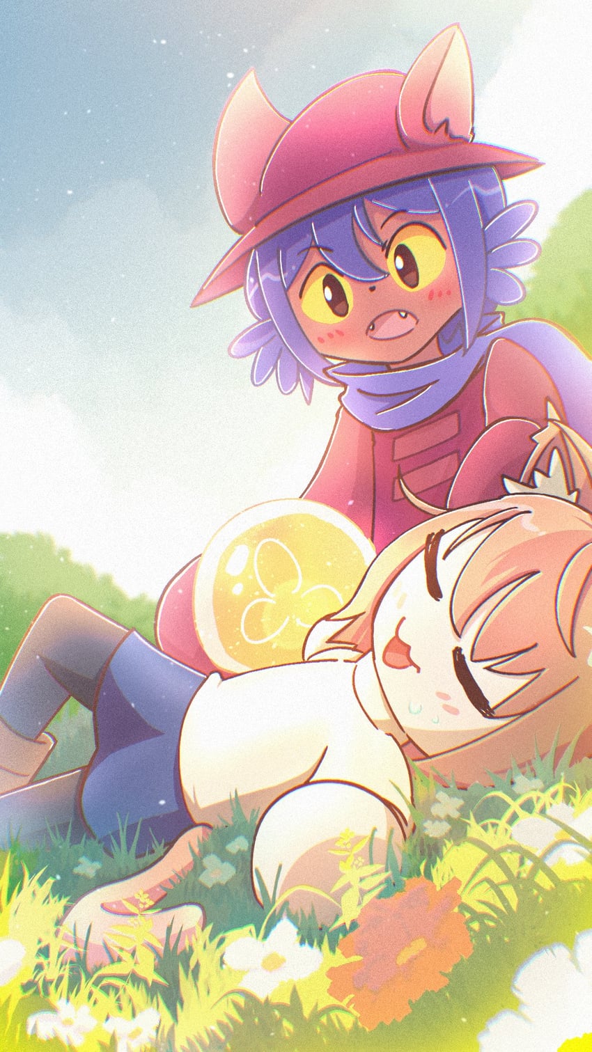 neco-arc and niko (tsukihime and 1 more) drawn by phillikuntweet