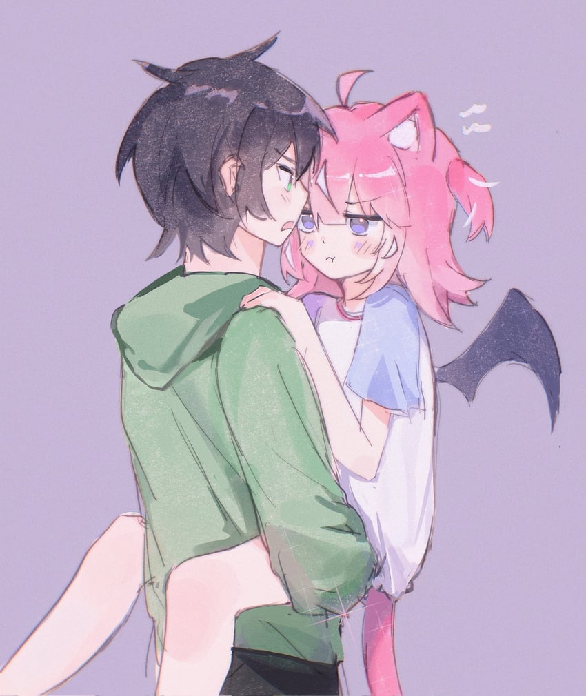vedal987 and camila (indie virtual youtuber and 1 more) drawn by pinkpink939