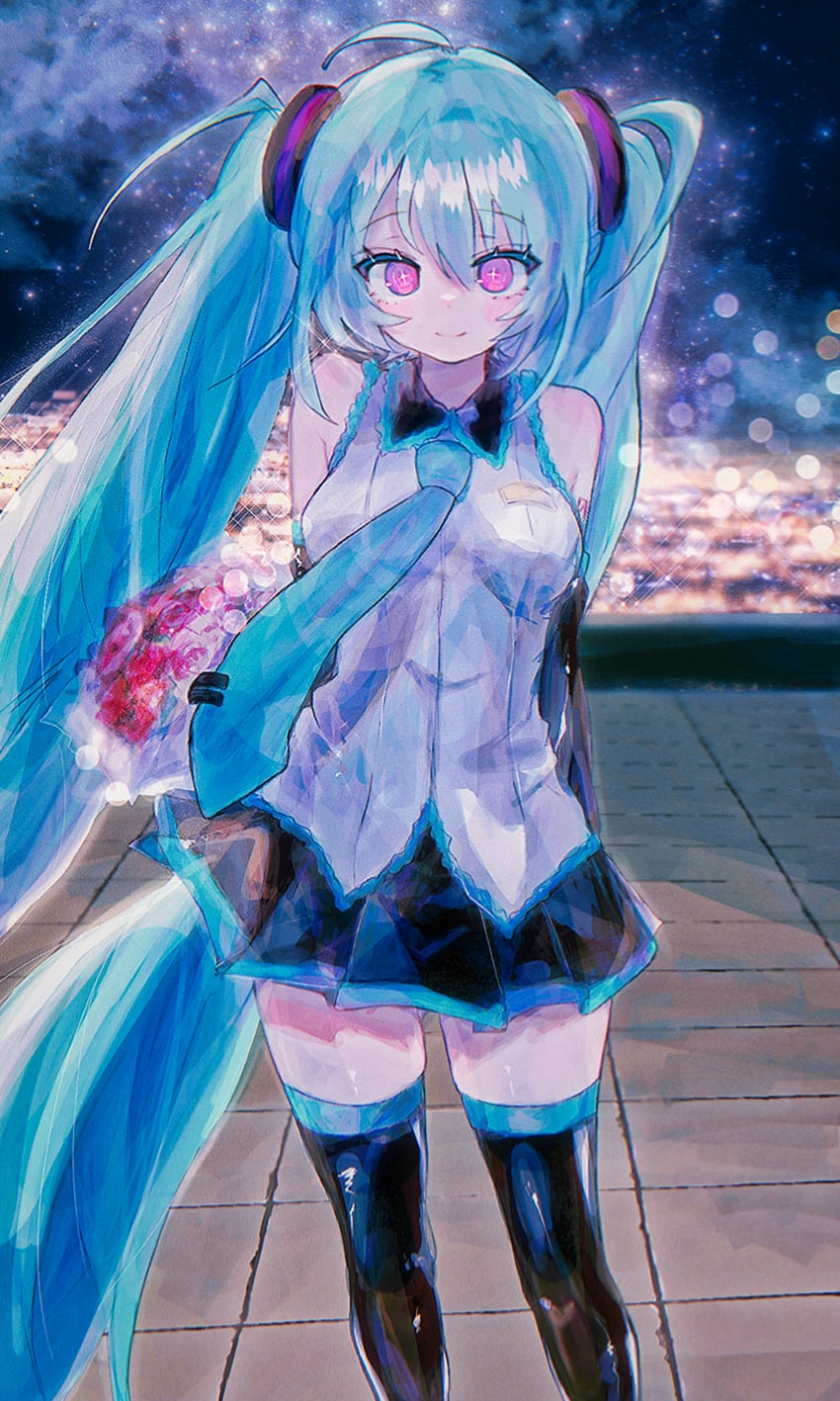 hatsune miku (vocaloid and 1 more) drawn by morita_(pixiv31883607)