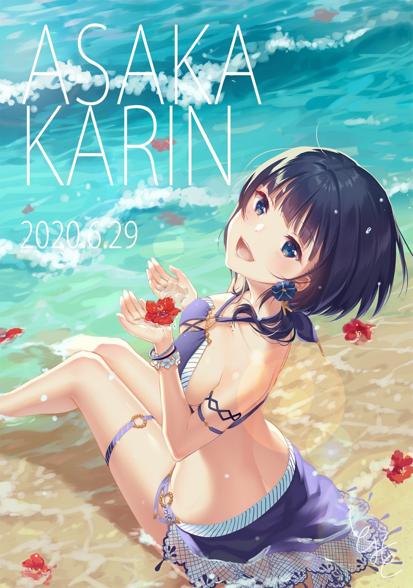 asaka karin (love live! and 2 more) drawn by tomiwo