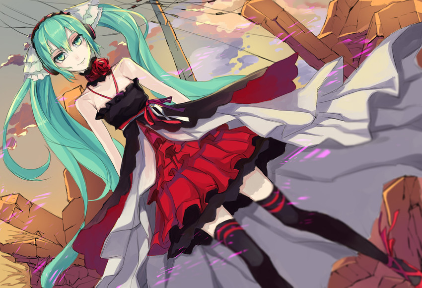 hatsune miku (vocaloid and 3 more) drawn by yggdrasil_(664018742)