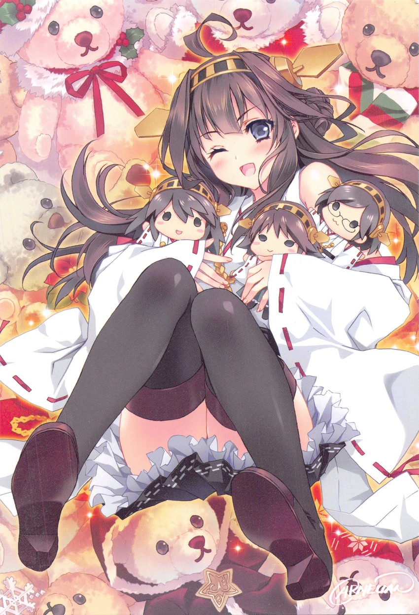kongou, haruna, hiei, and kirishima (kantai collection) drawn by carnelian