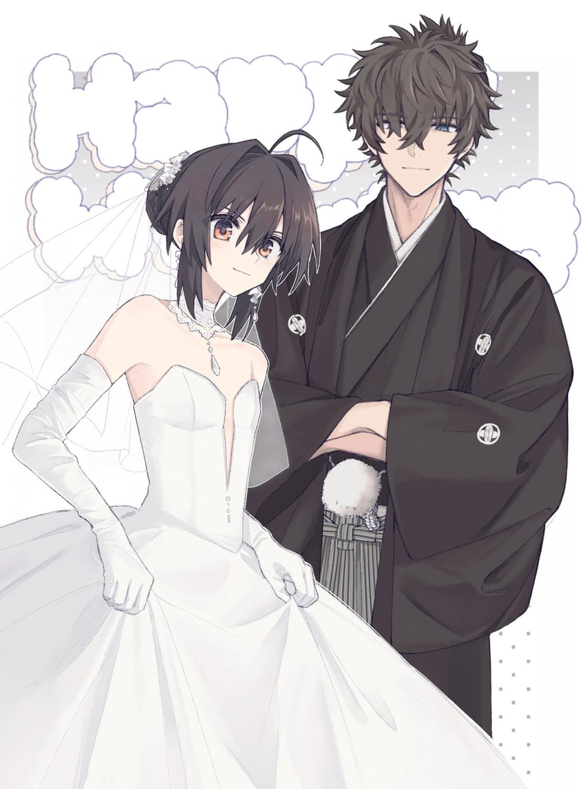 yamato takeru and miyamoto iori (fate and 2 more) drawn by hoshizukiyo_(enneanuage)