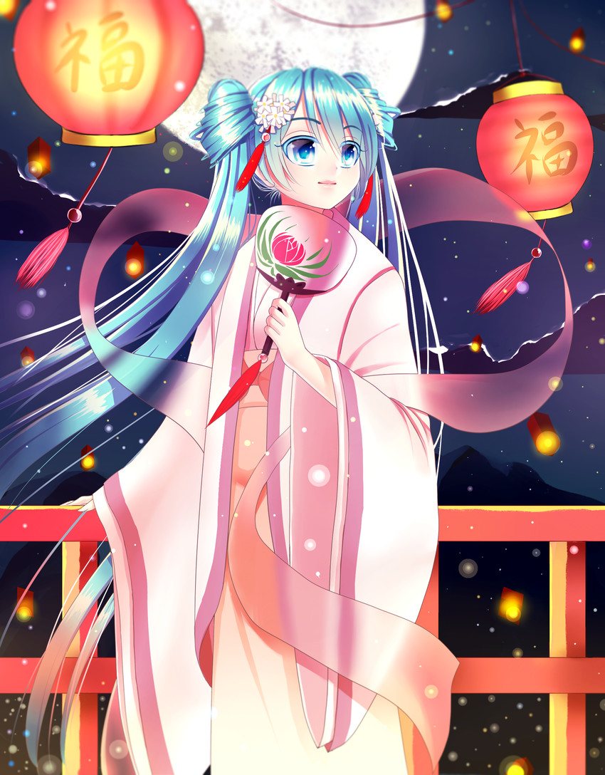 hatsune miku and chuushuu meigetsu miku (vocaloid) drawn by vuongdieu
