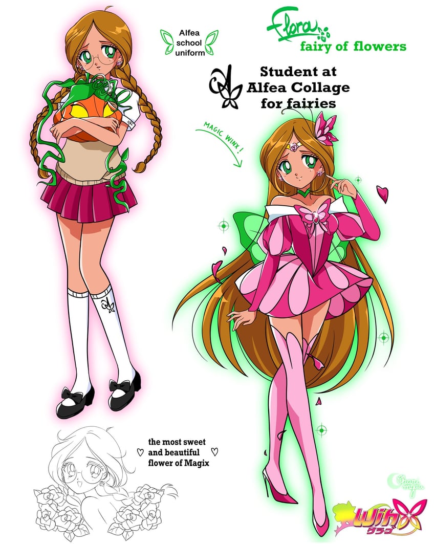 flora (bishoujo senshi sailor moon and 1 more) drawn by honeymoonpetal