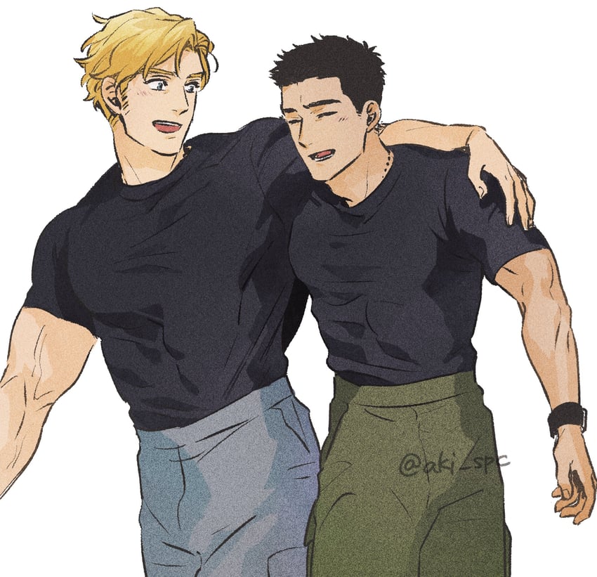 ao isami and lewis smith (yuuki bakuhatsu bang bravern) drawn by aki_(supekutooru)