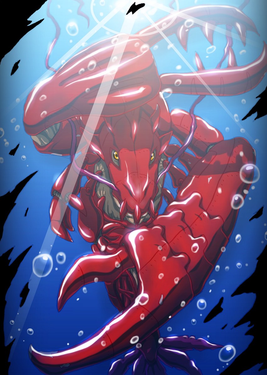 ebidramon (digimon and 1 more) drawn by tako_kagerou