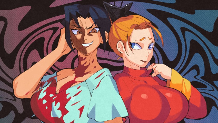 hana tsu vachel and rain qin (fear effect) drawn by inkerton-kun
