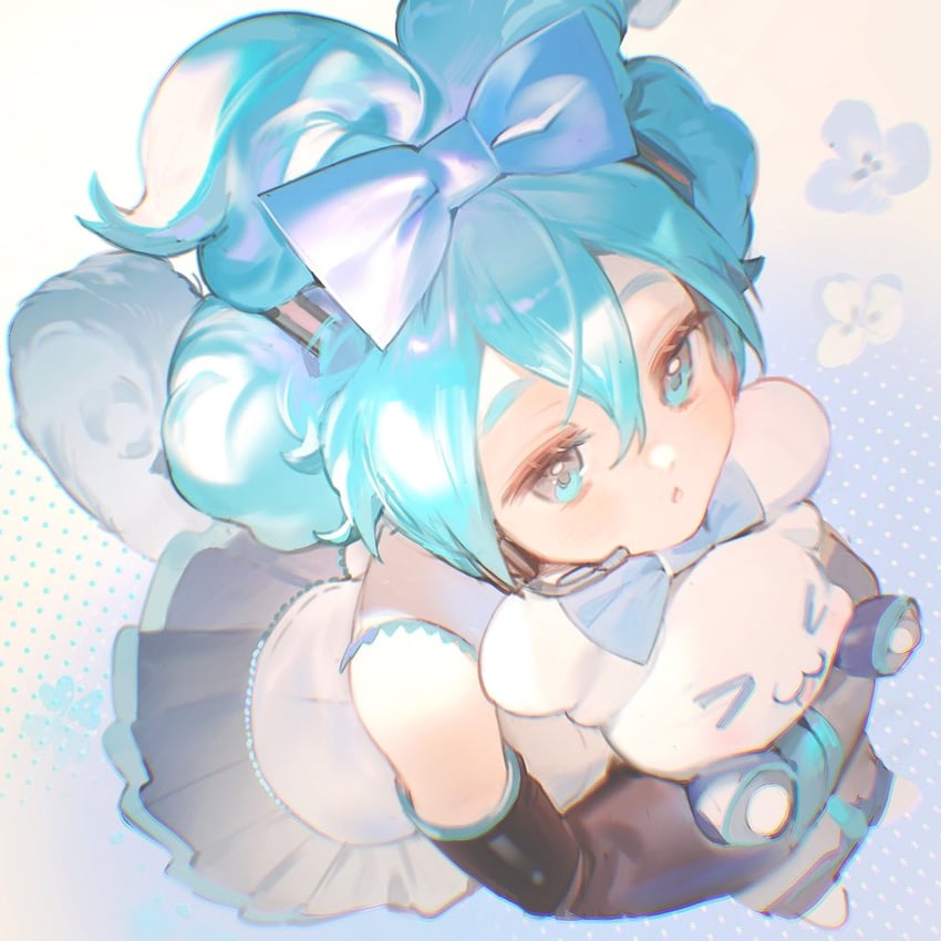 hatsune miku, cinnamoroll, and cinnamiku (vocaloid and 2 more) drawn by rumoon