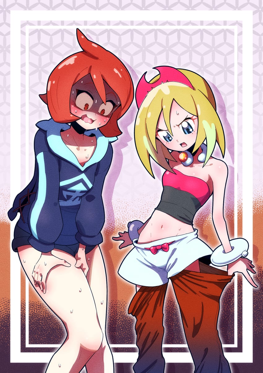 irida and arezu (pokemon and 1 more) drawn by fumirumochigashin
